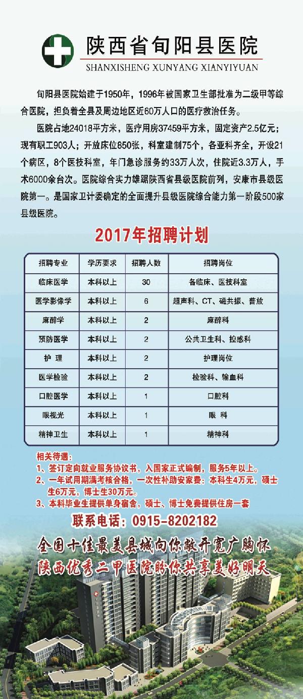 旬阳最新招聘信息